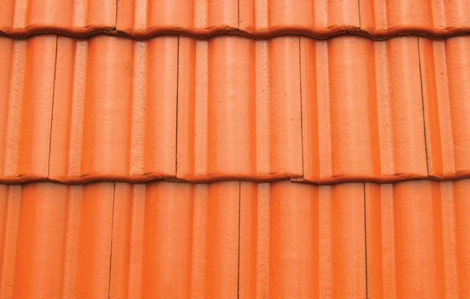 Orange roof tile