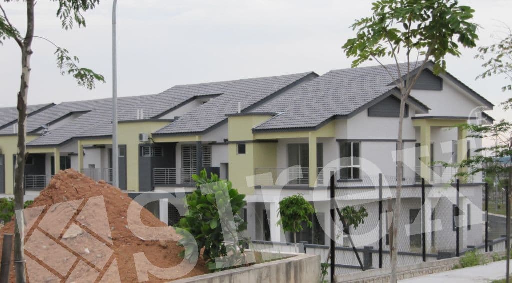 Charcoal concrete roof tile
