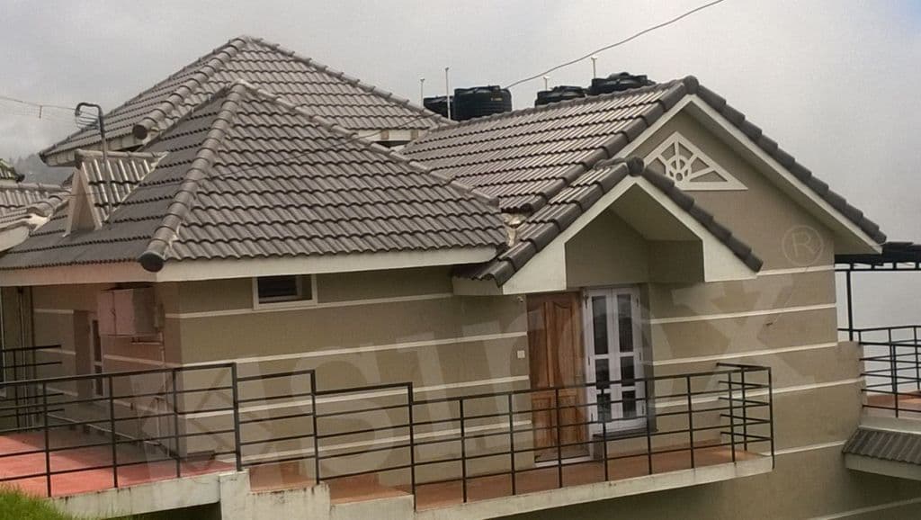 Granite concrete roof tile