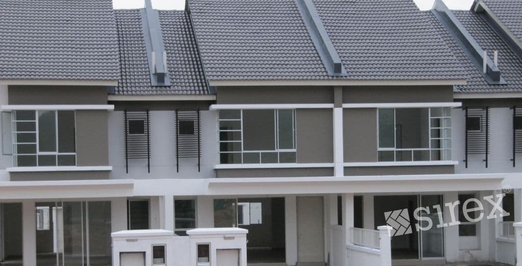 Granite roof tile, laid