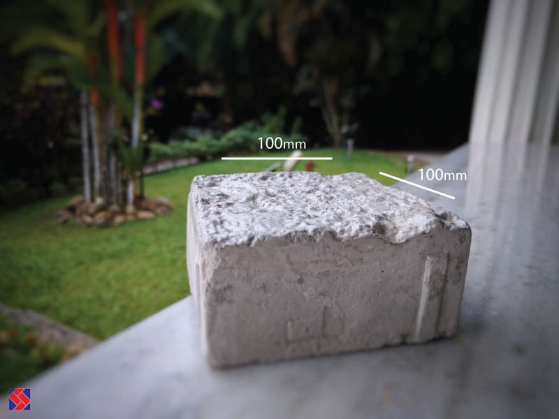 Romanstone paver, laid