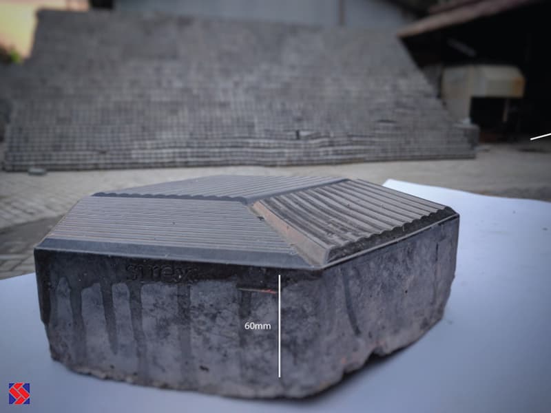 Hexa 3D paver, laid