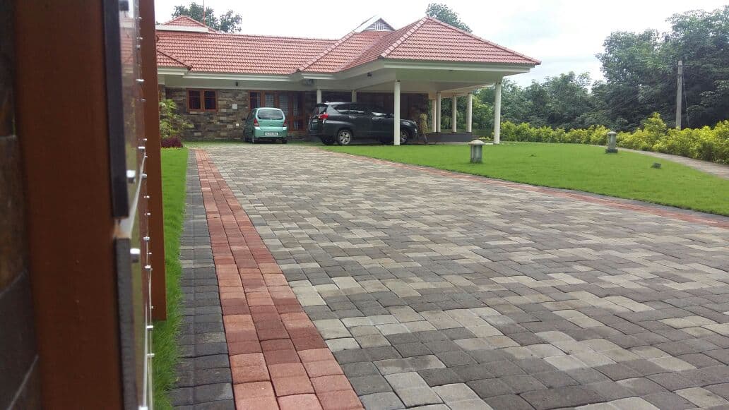 Cobbles paver, laid