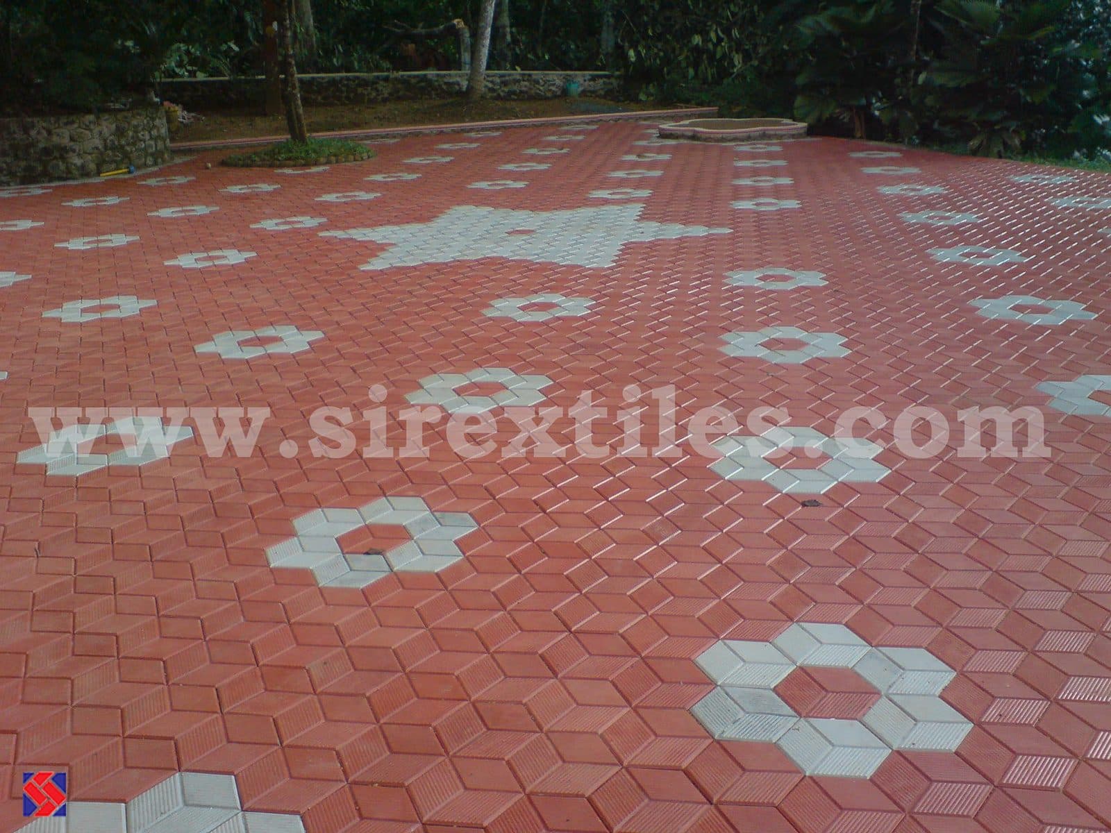 Hexa 3D paver, laid