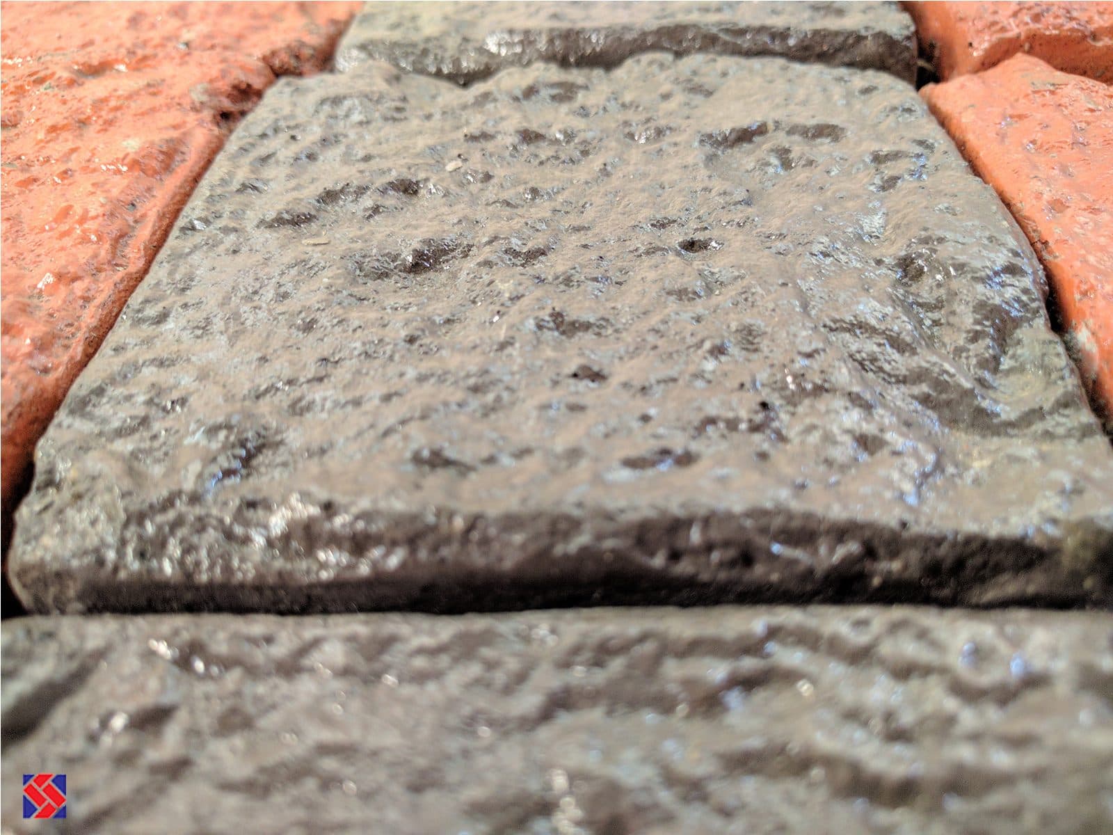 Romanstone paver, laid