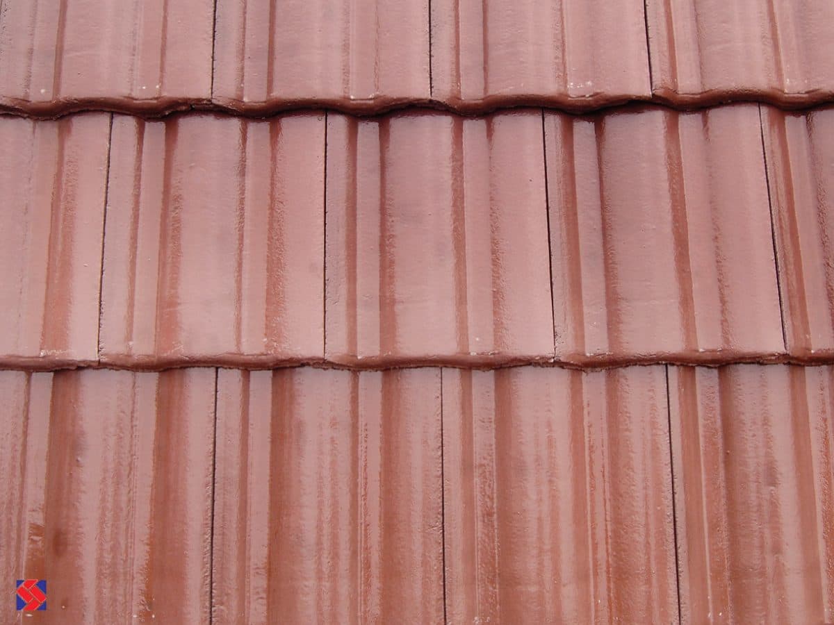 Brown concrete roof tile