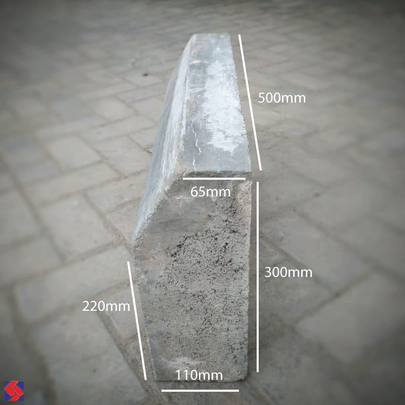 Kerbstone, laid
