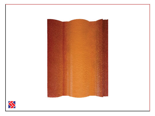 Russet-Gold-coloured roof concrete tiles in Kerala